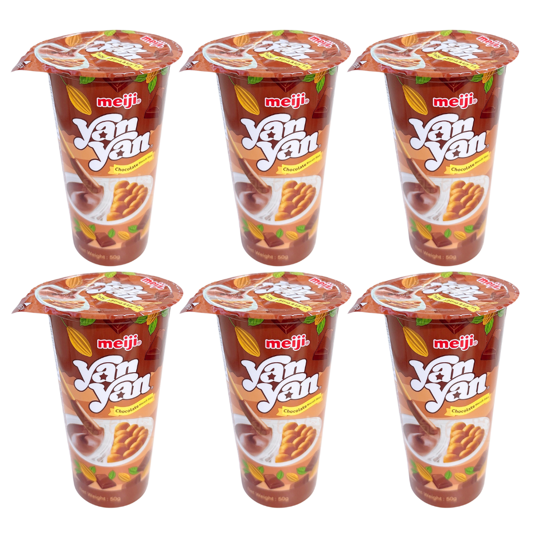 明治欣欣朱古力餅乾條 50G X6杯裝