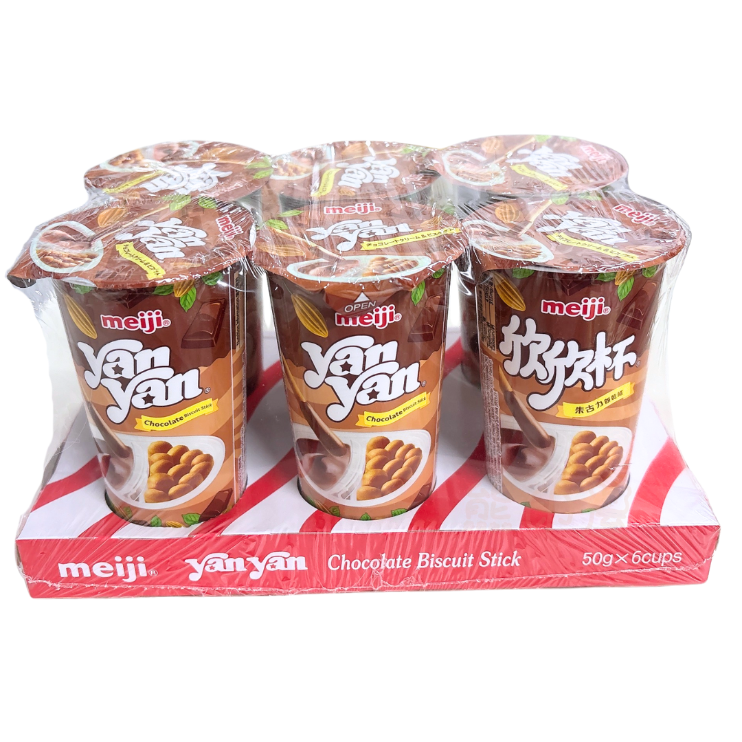 明治欣欣朱古力餅乾條 50G X6杯裝