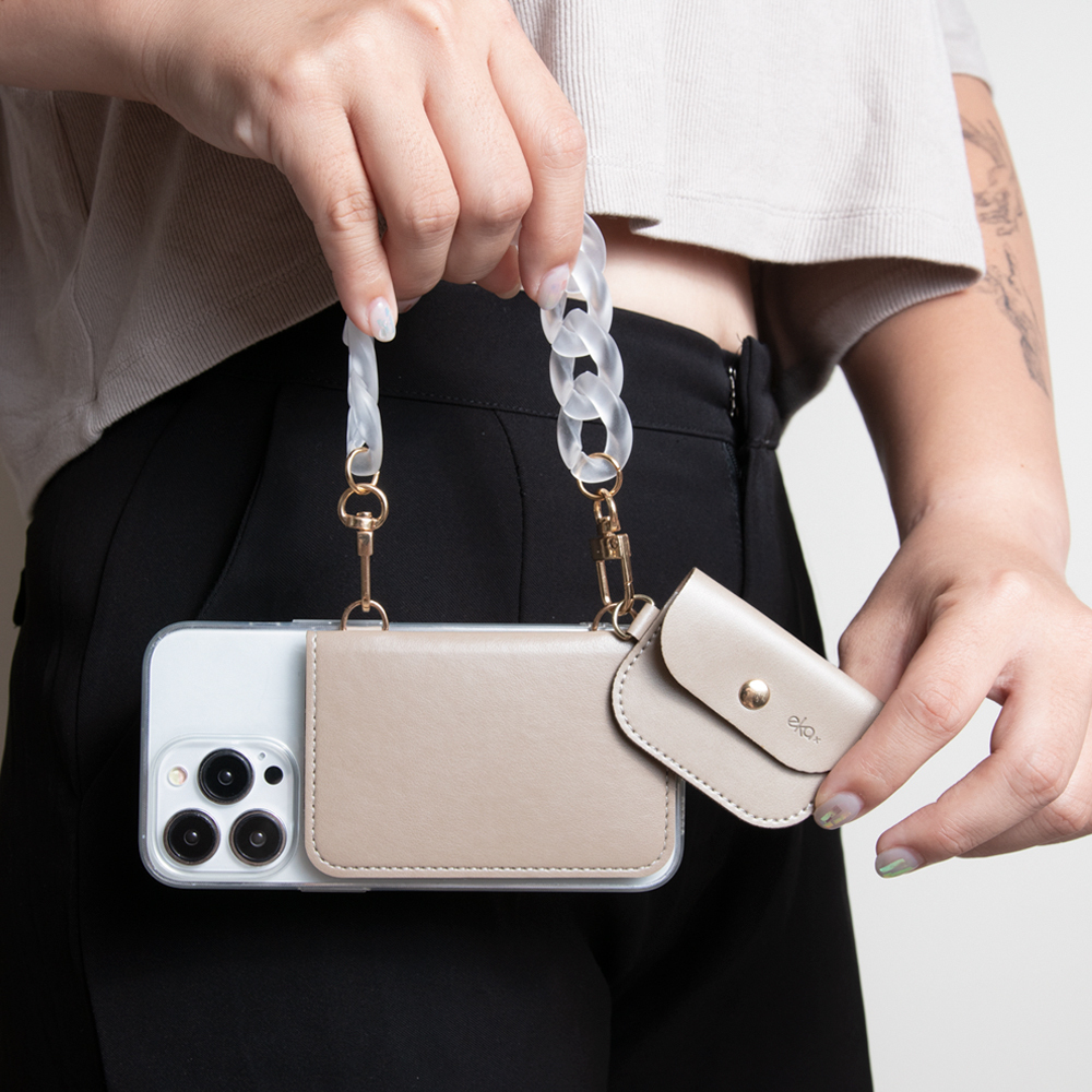 迷霧柔白壓克力手腕繩