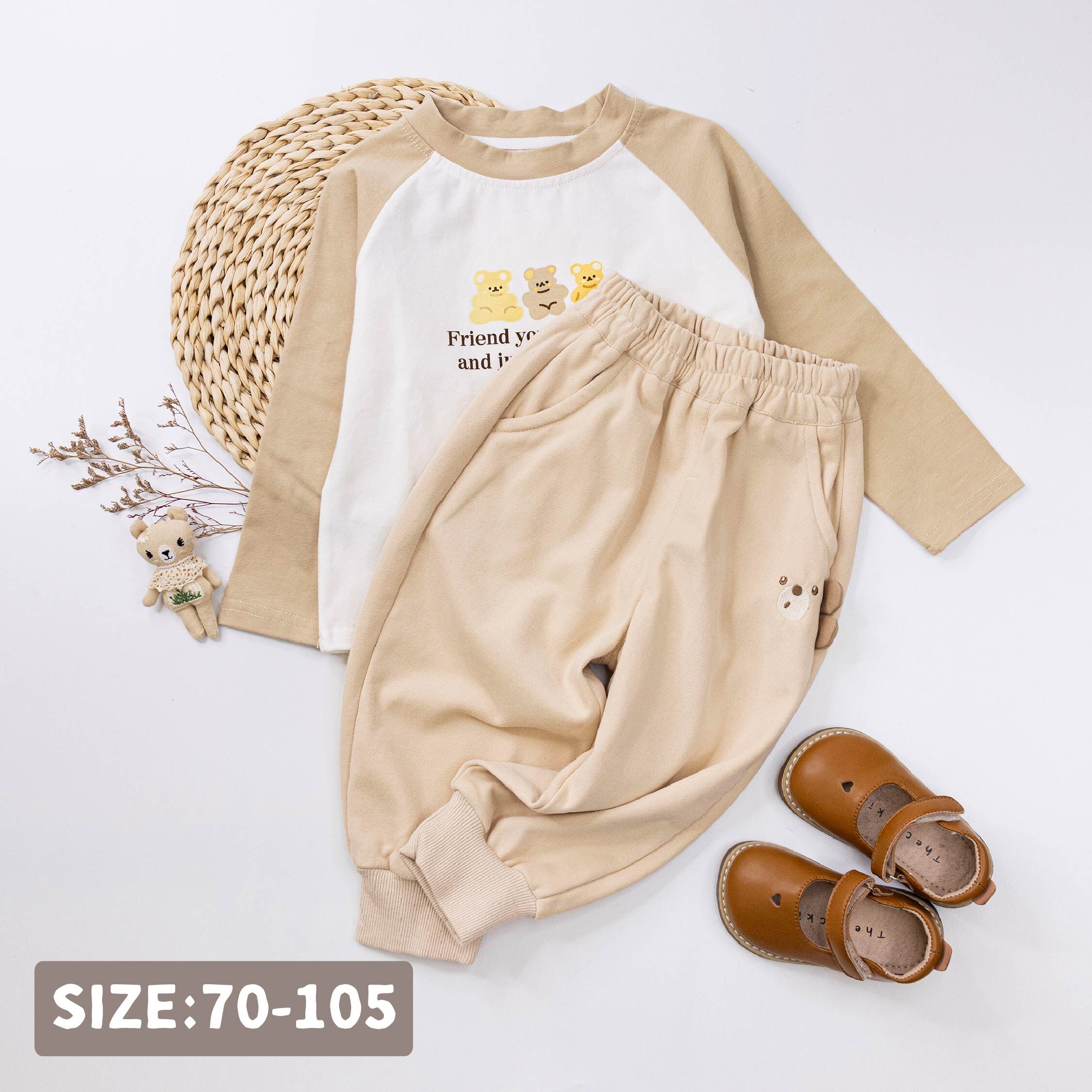 【H55336】逗趣小動物刺繡舒適縮口褲