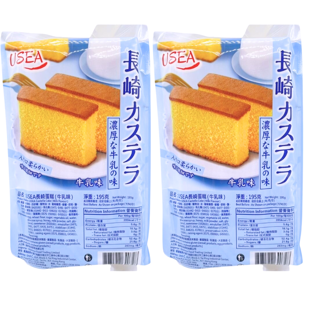 USEA 長崎蛋糕(牛乳味)(6片入|獨立包裝))  195G  x 2