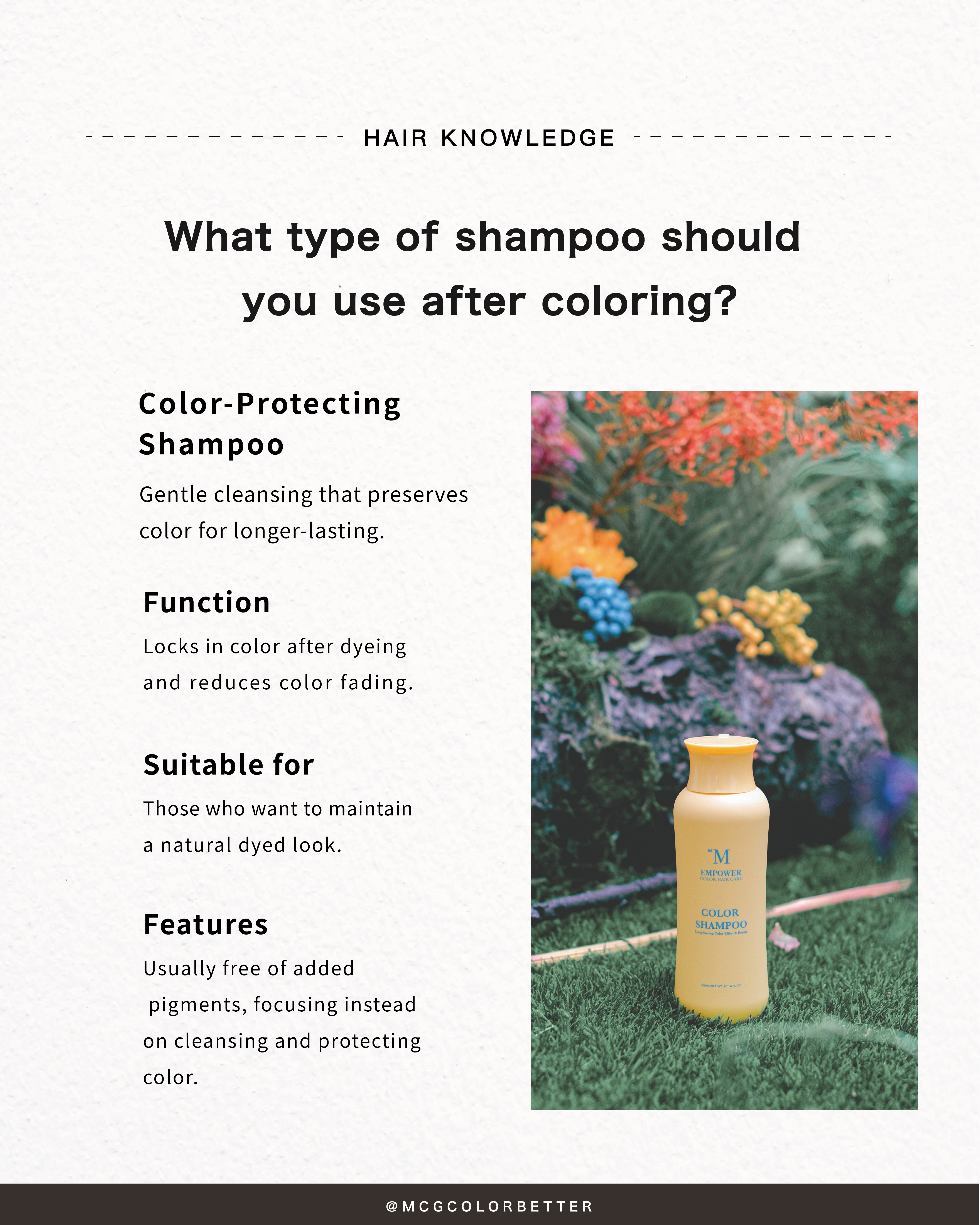 What type of shampoo should you use after coloring?
