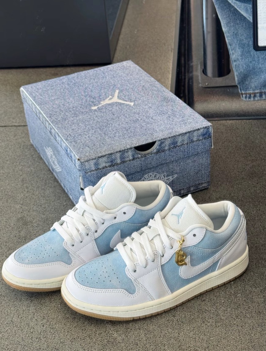 Nike W Air Jordan 1 Low Denim Worn Blue 白牛仔 AJ1 LOW 白藍 牛仔 單寧 HQ2004400