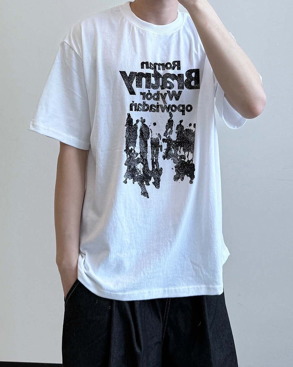 Band Style 復古印花短袖上衣