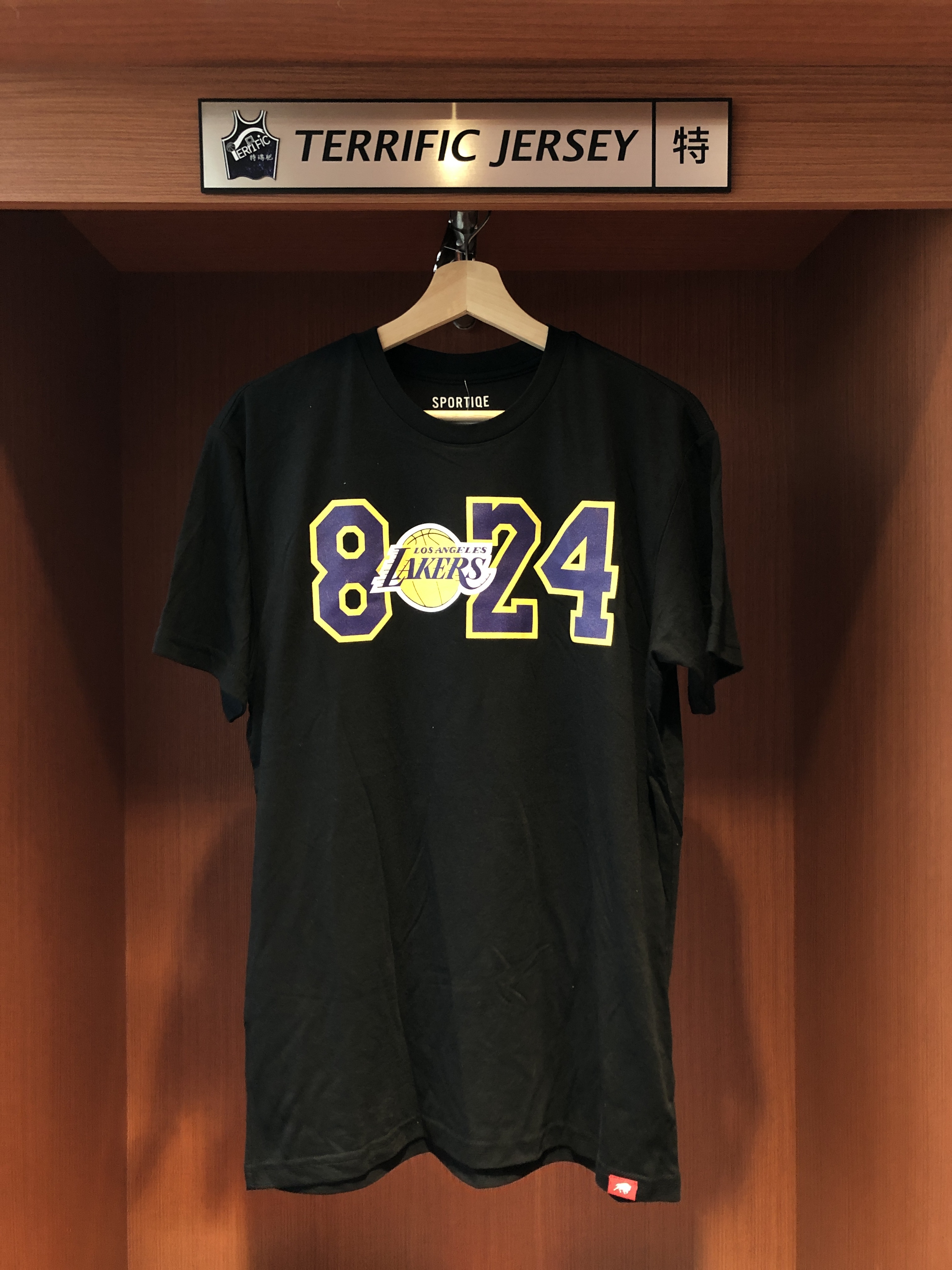 NBA短袖 Kobe Bryant 824 洛杉磯湖人黑 Sportiqe Tee 棉質 短袖 全新