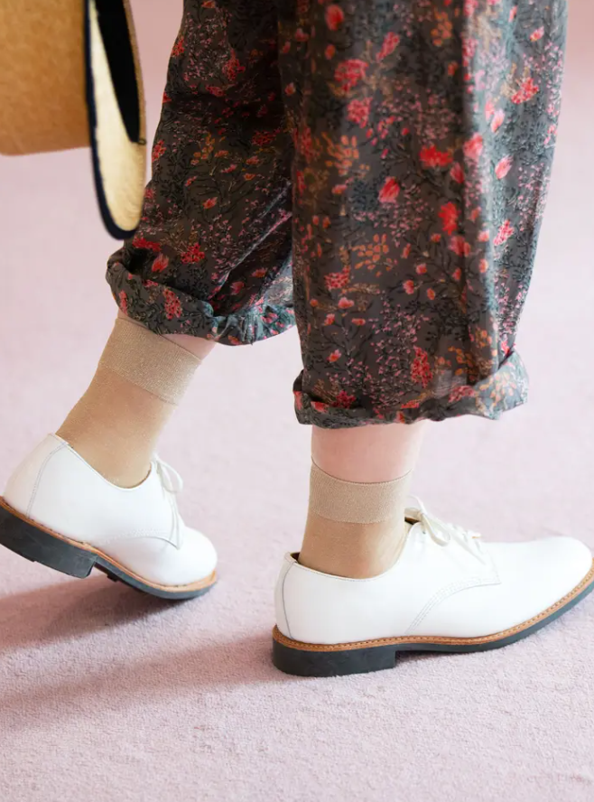 [現貨優惠] 靴下屋 透膚金蔥襪 21米金