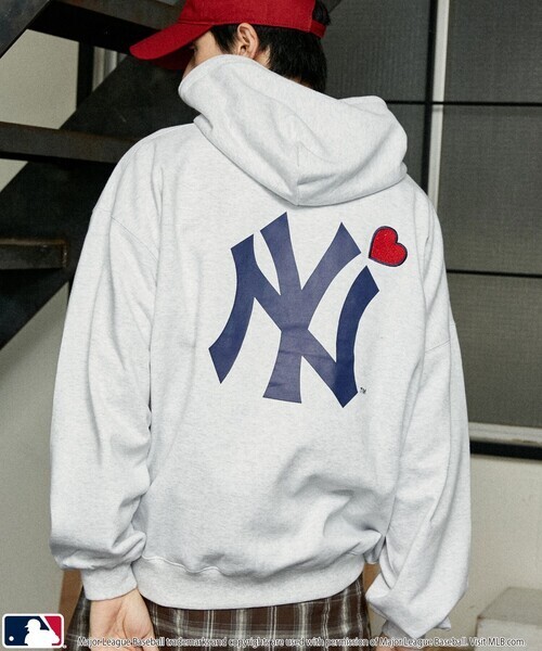 MLB x PUBLUX 美國職棒大聯盟 愛心 刷毛 帽t 三款