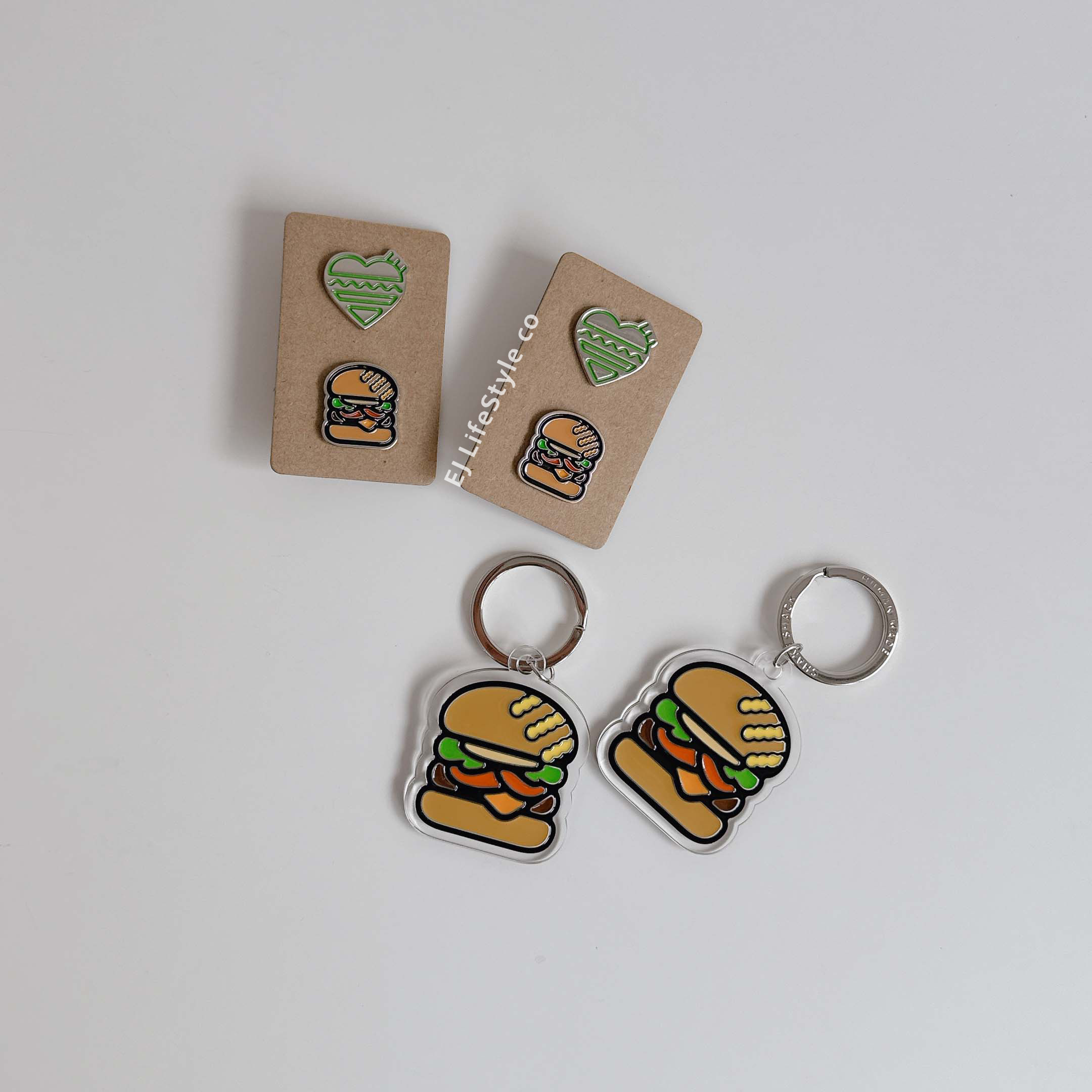 🇯🇵 HUMAN MADE × SHAKE SHACK 漢堡造型 別針 胸章 吊飾 鑰匙圈 / 現貨