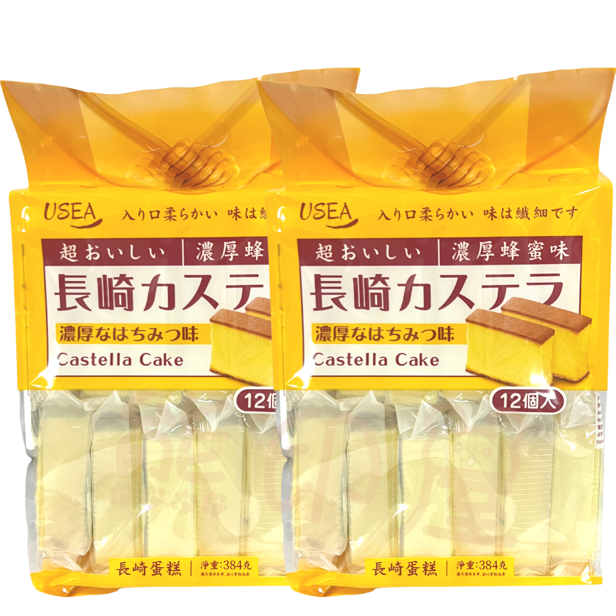 USEA 長崎蛋糕(蜂蜜味) (12片入|獨立包裝)) 384G
