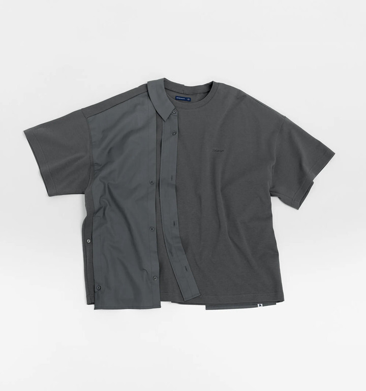 MELSIGN 拼接 短袖T 灰/藍 25 S/S Double Layer Shirt Tee