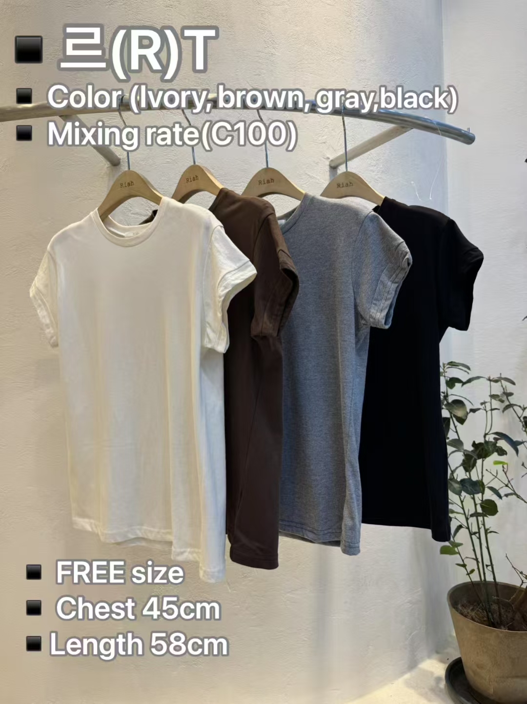 RH5005 簡約純色圓領Tee