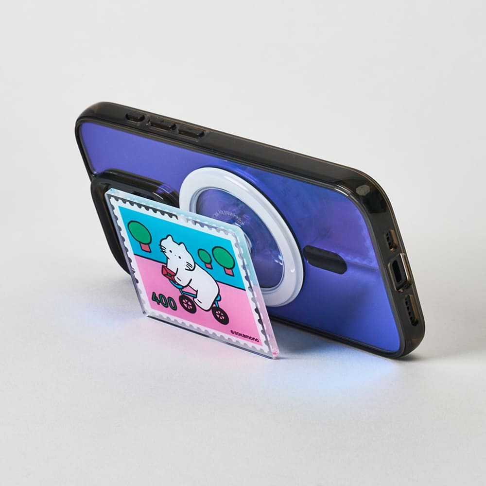 Sokamono 磁吸手機支架 / 藍色印章-VT037