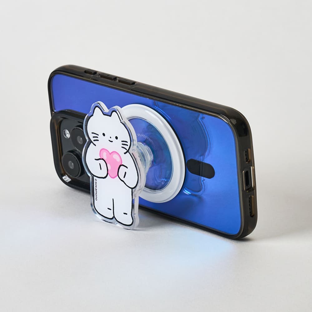 Sokamono 磁吸手機支架 / 愛心氣球貓-VT034