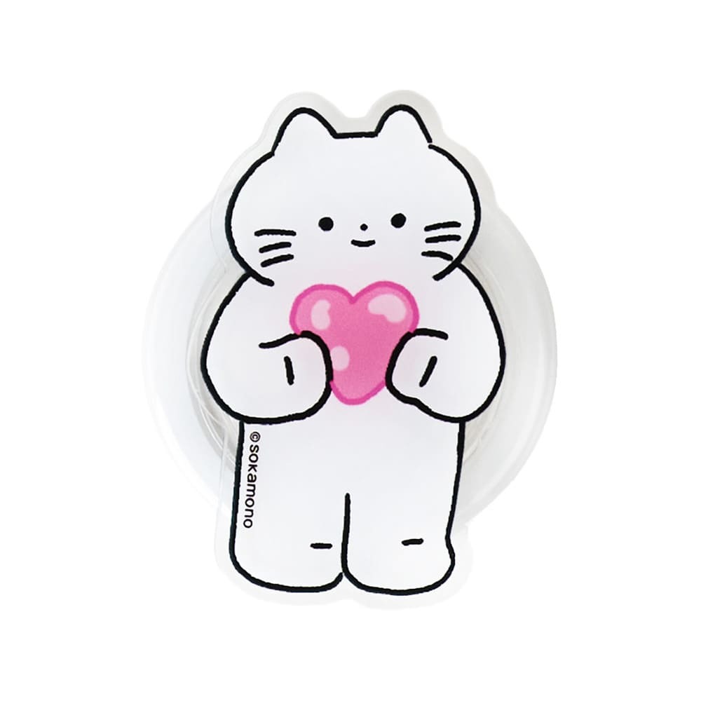 Sokamono 磁吸手機支架 / 愛心氣球貓-VT034