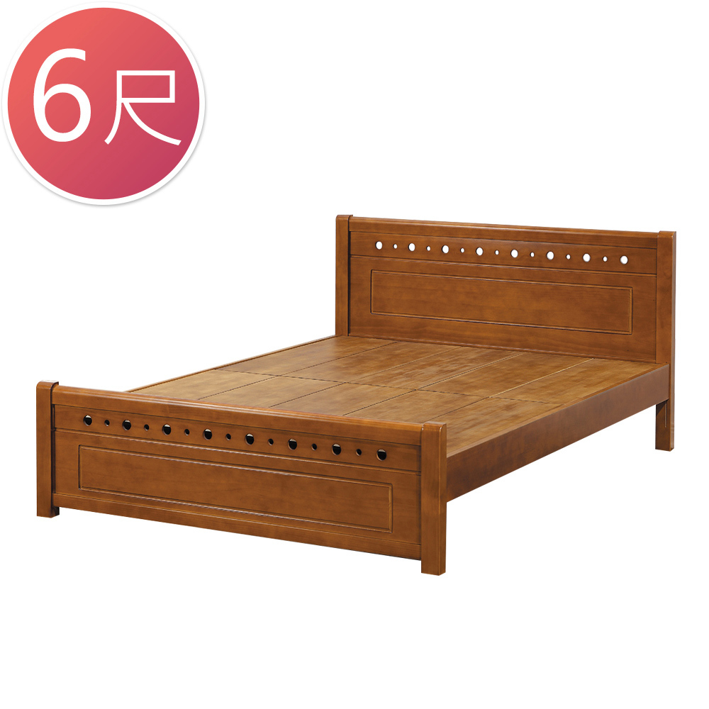 貝娜卡6尺實木雙人加大床架