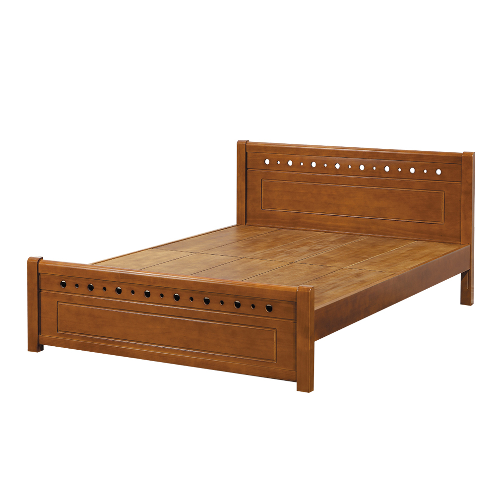 貝娜卡5尺實木雙人床架