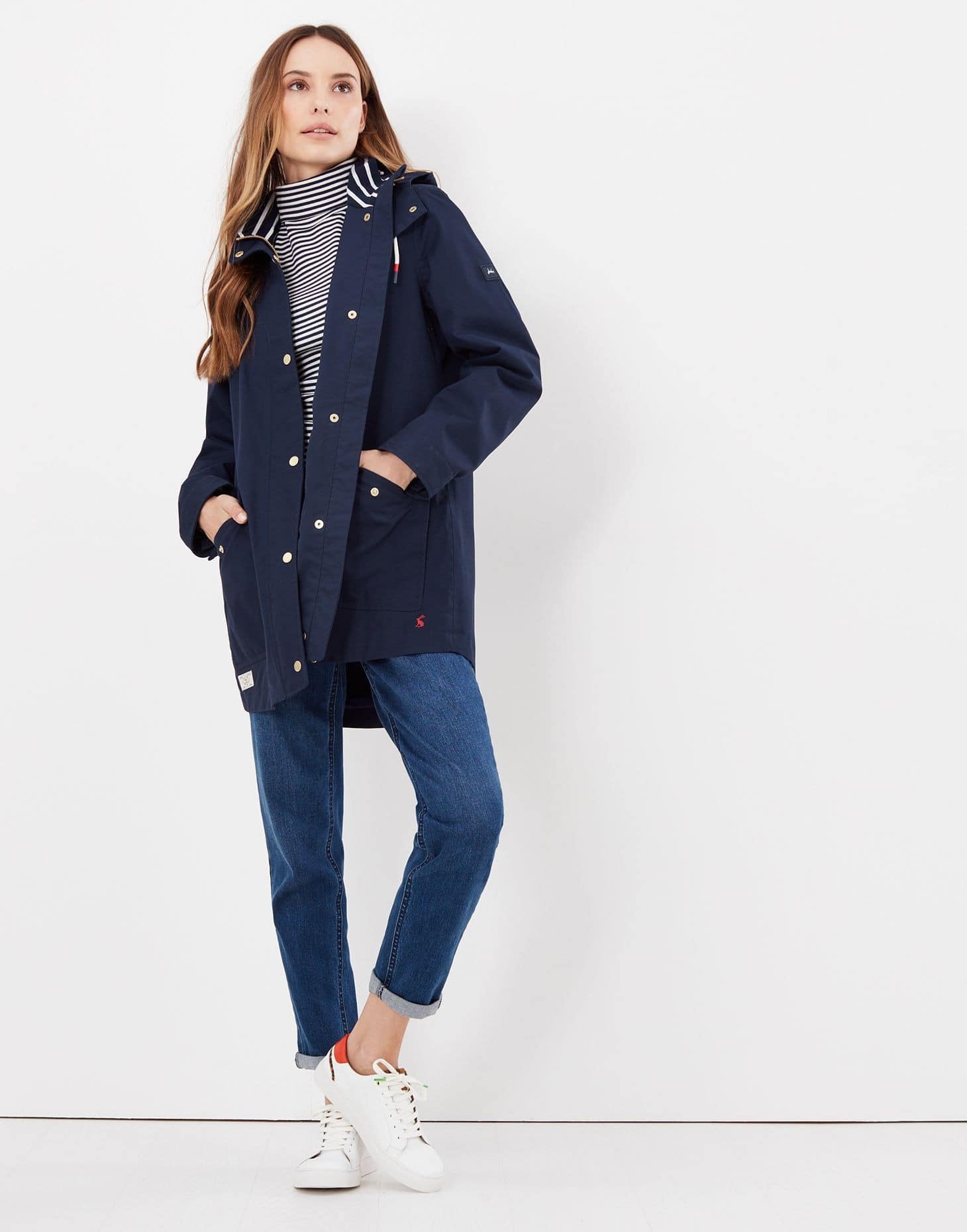 英國Joules防風防水外套｜時尚感｜經典不敗｜機能外套-深藍UK10