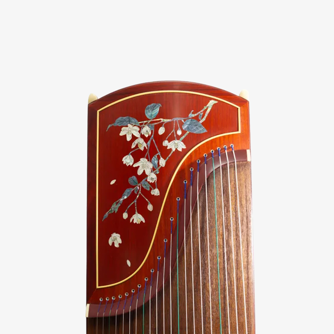 敦煌牌紅花梨螺鈿箏【玉瓣喬木】