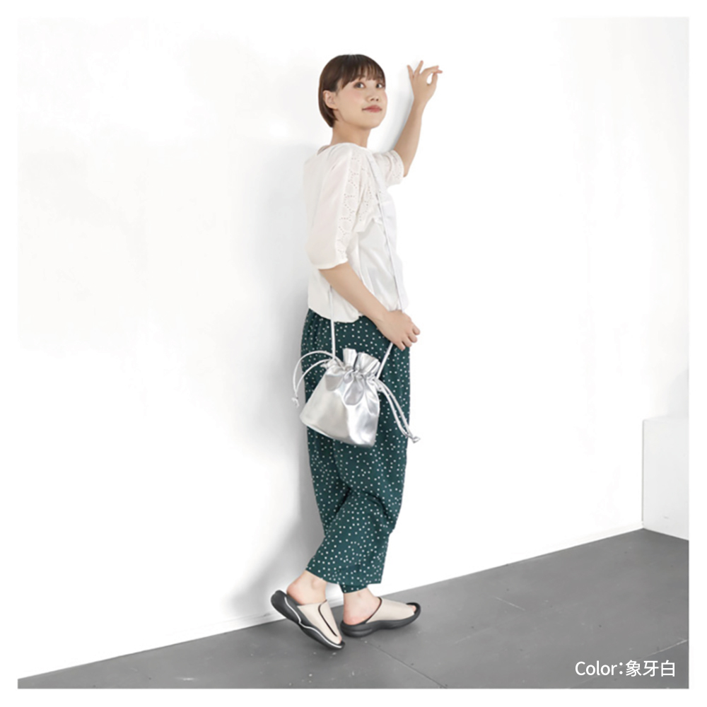 大阪樂步健康鞋 Re:getA魔鬼氈低跟輕量涼鞋RE3098(IVO-象牙白)