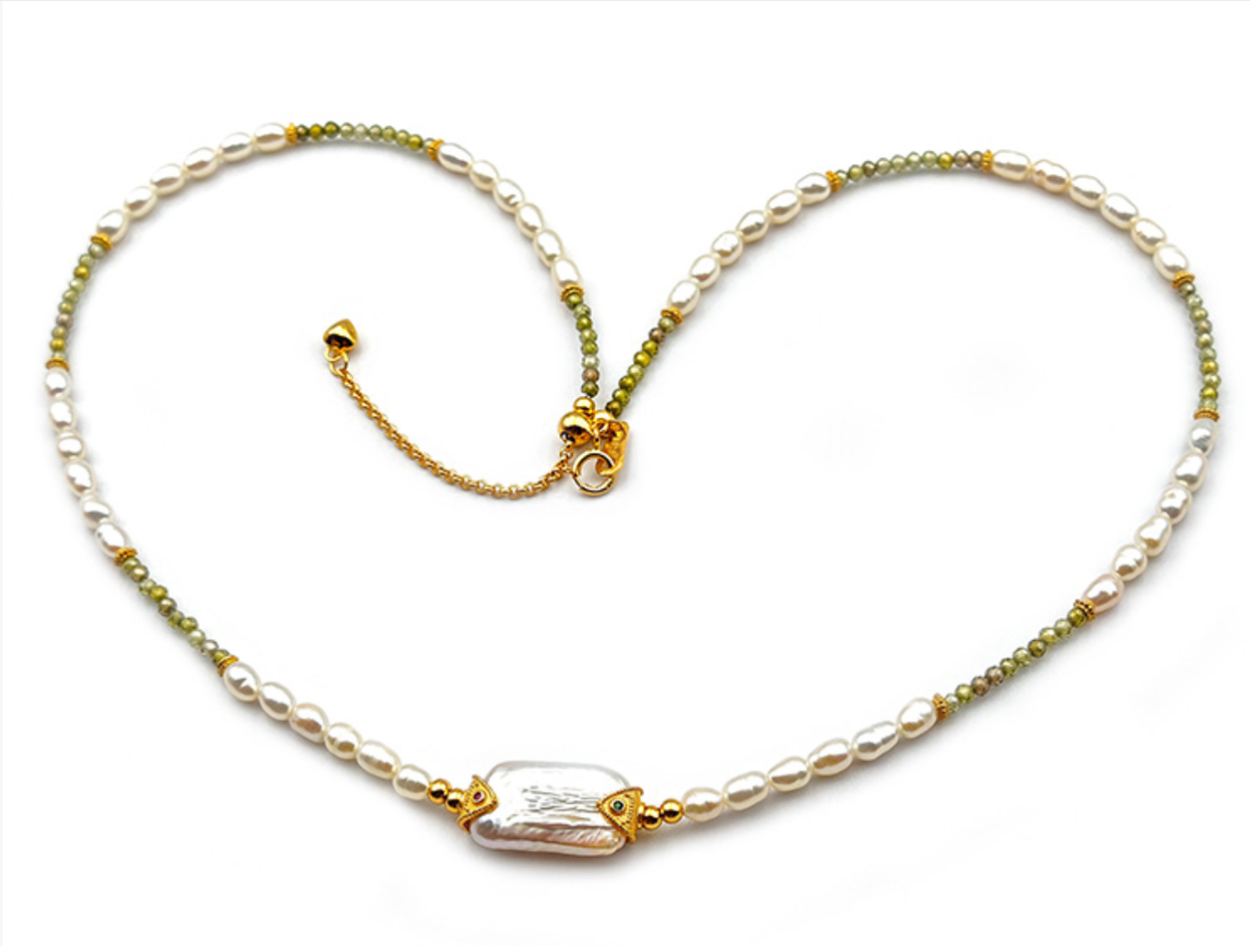 【直播】LL082806 S925銀 鋯石巴洛克珍珠頸鏈(SGN0895001)