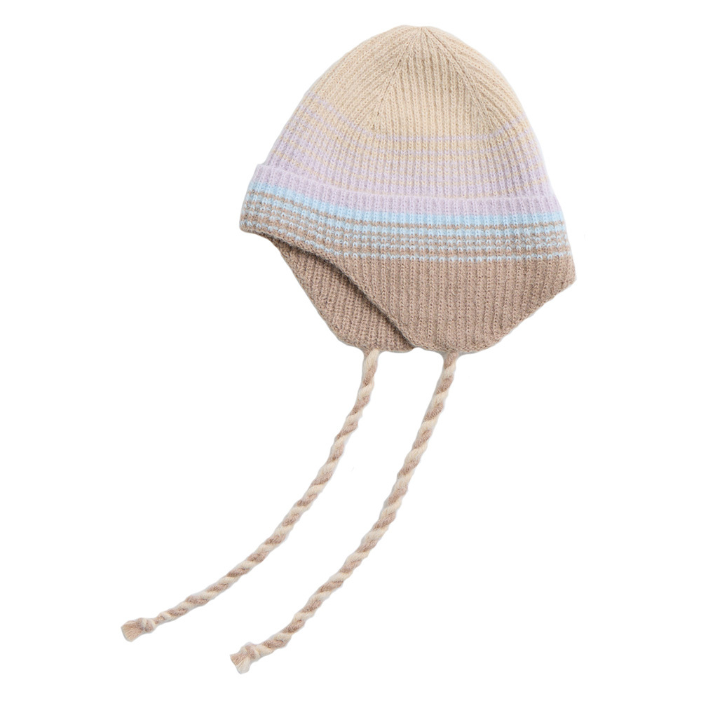 [Empty Cones] Lavender Wave Earcuff Beanie Orange