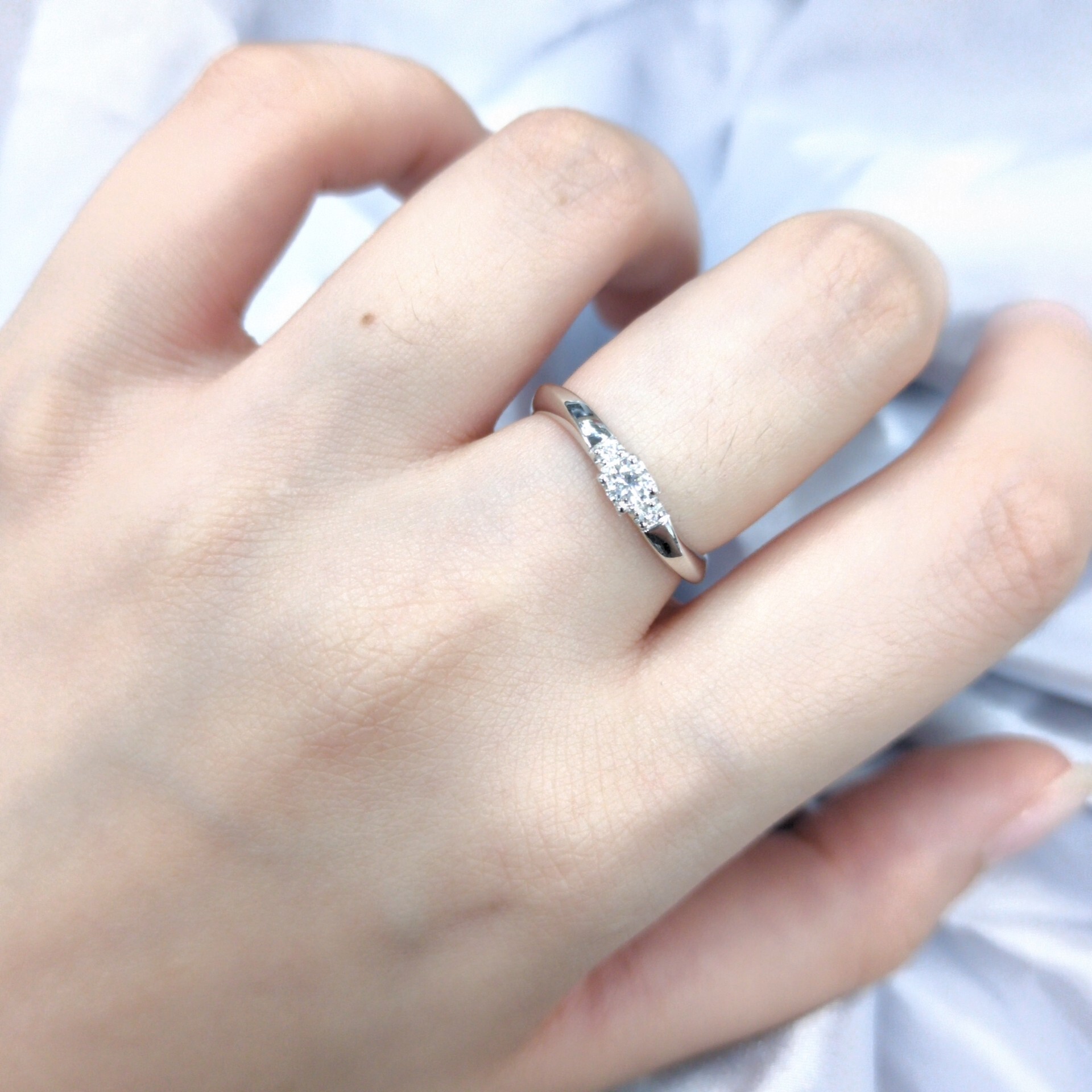 Platinum 950 0.15ct Diamond Ring