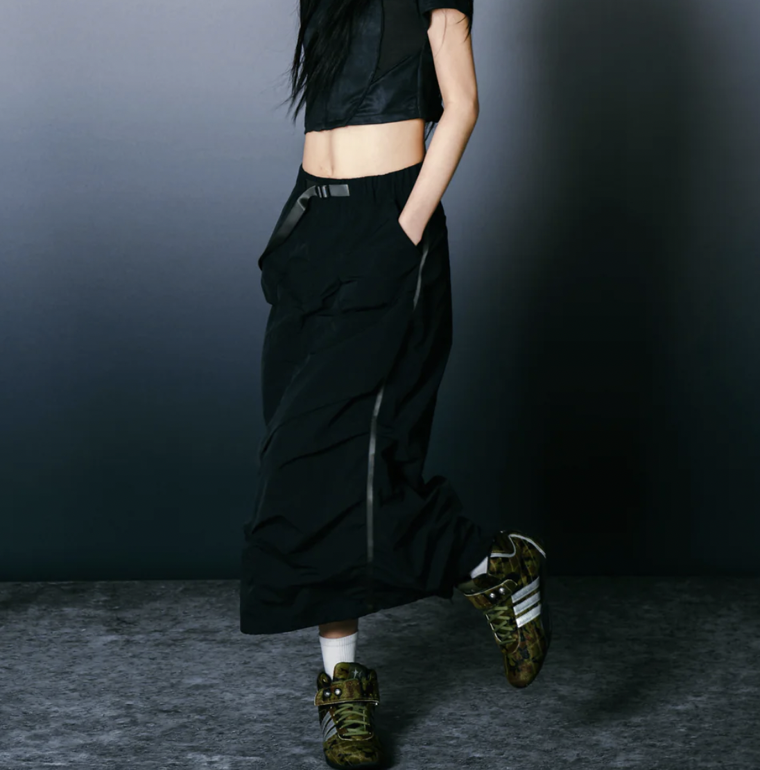 [現貨] Sense Driftline Cirrus Layer Skirt Black | L25-33