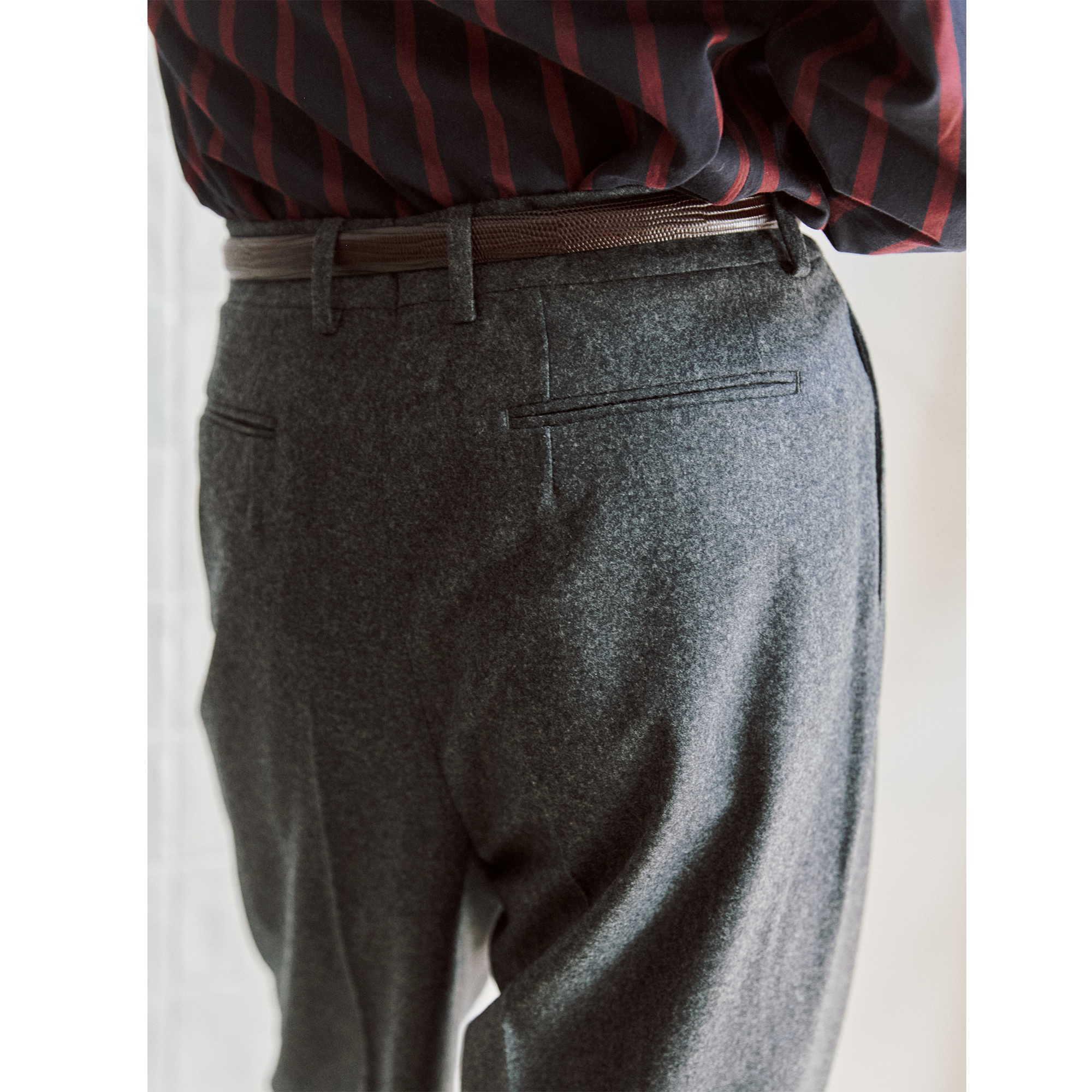 Bernard Zins ｜Vaneau Dark Grey Flannel Trouser 712/006