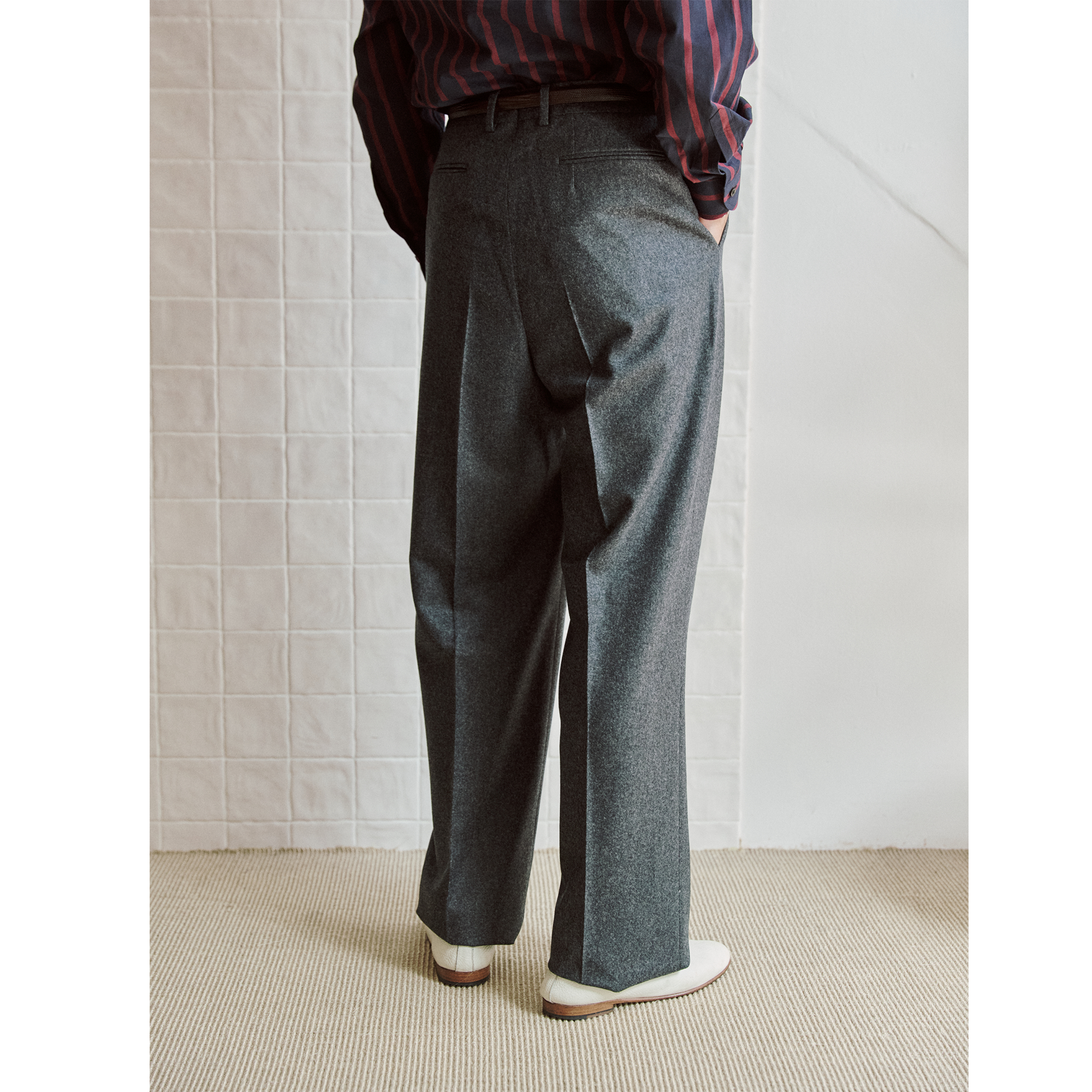 Bernard Zins ｜Vaneau Dark Grey Flannel Trouser 712/006