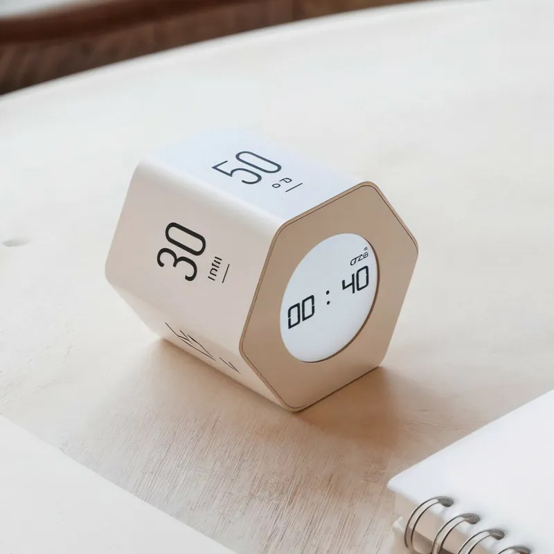 Mooas 六角轉轉專注學習定時器（白色/學齡前/低年級使用）