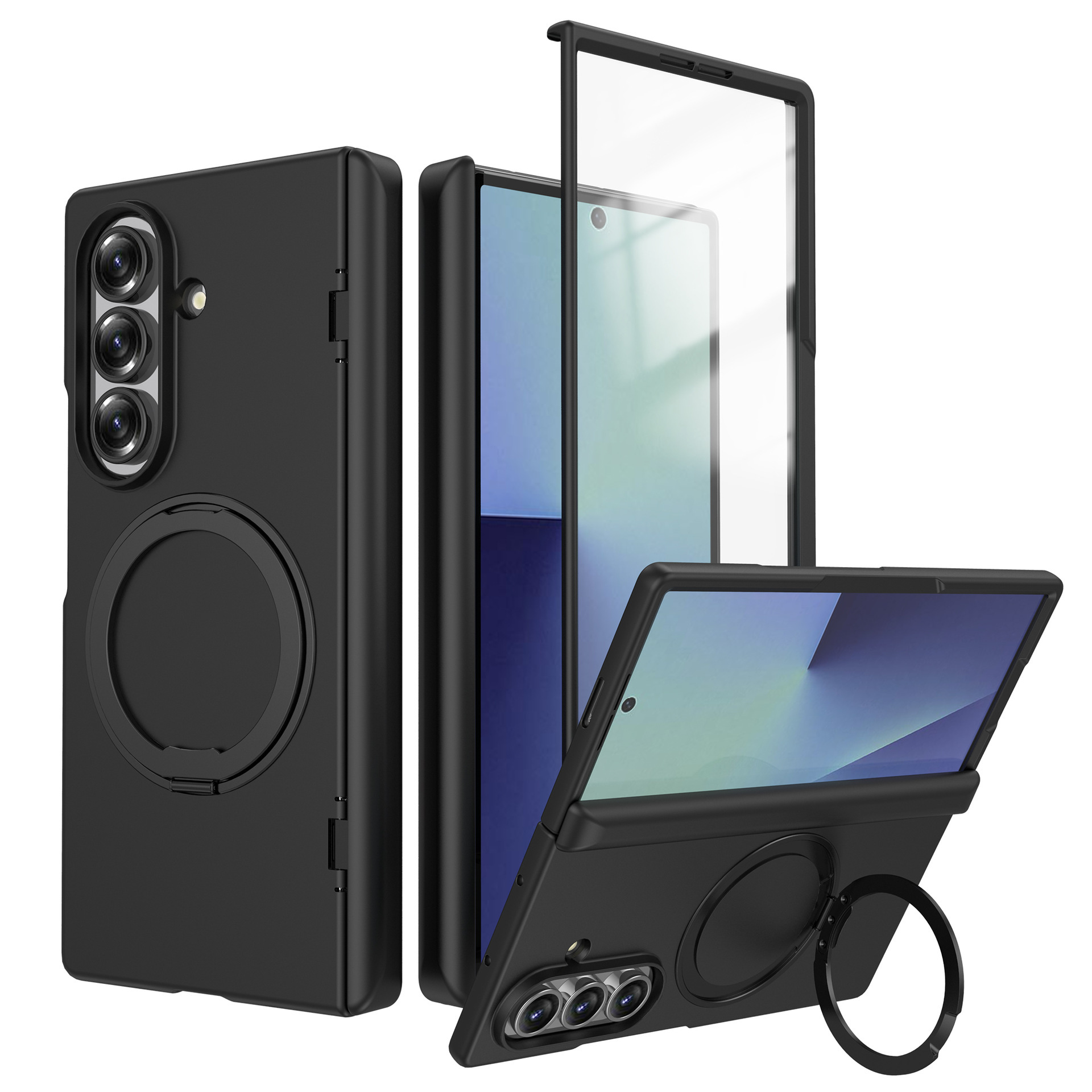 XPRO - Mag Slim Stand - Samsung Fold 7 Case 貼身透明磁吸鉸鏈中軸保護手機硬殼