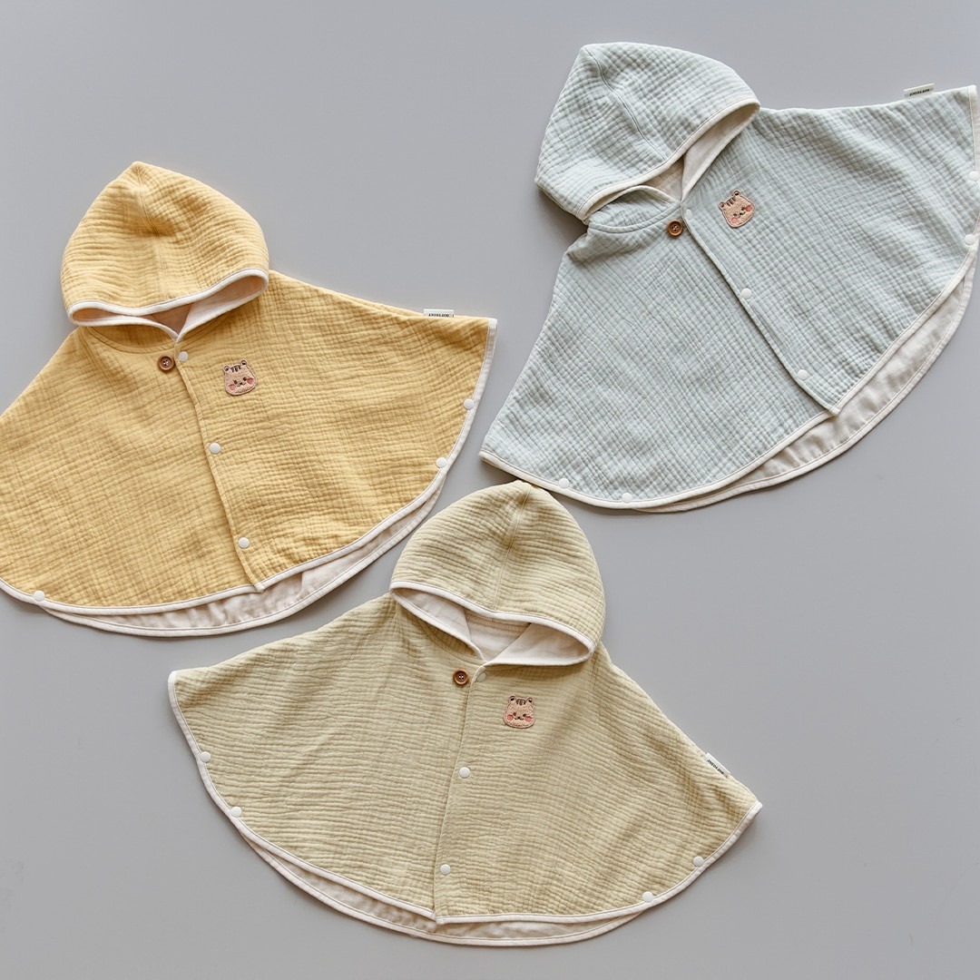 25F/W DTD七彩棉花糖系列-大圓臉3重棉紗精靈斗篷