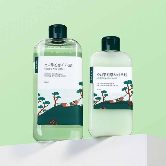 ROUND LAB For Men Pine Calming Cica Toner/Lotion Set 男士護膚啫喱乳液+爽膚水套裝