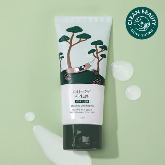 ROUND LAB For Men Pine Calming Cica Cream 75ml 男士護膚積雪草舒緩面霜