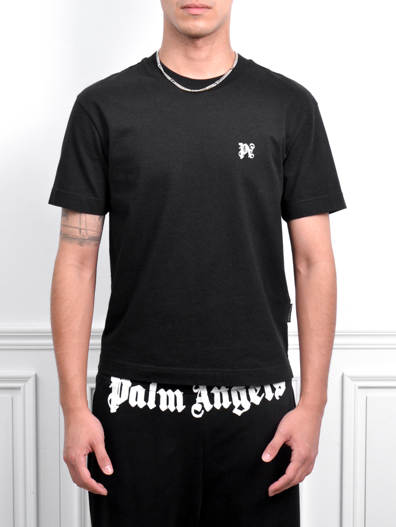Palm Angels T-shirt 經典刺繡短袖 黑/白/灰