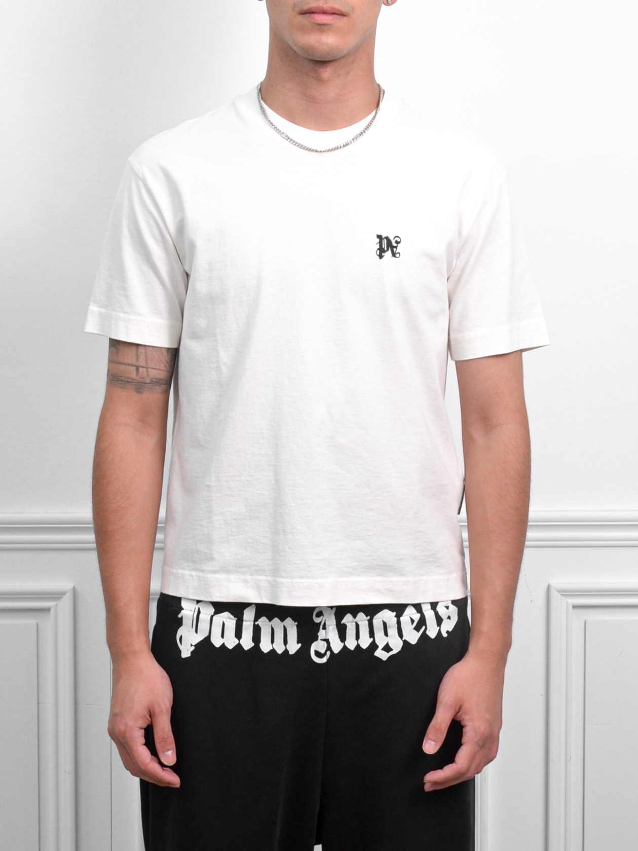 Palm Angels T-shirt 經典刺繡短袖 黑/白/灰