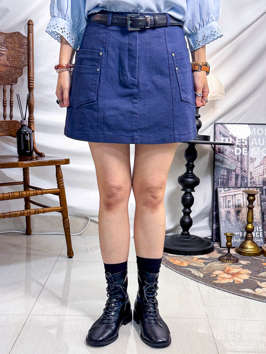 ⬇️開倉低至半價😱FINALSALE📣 後腰橡根．兩側袋．扯布料裙褲 【不設退換】