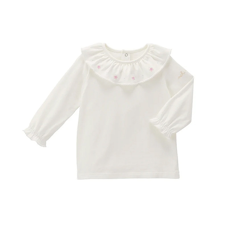 𝐌𝐢𝐤𝐢 𝐇𝐨𝐮𝐬𝐞 花朵刺繡娃娃領長袖上衣