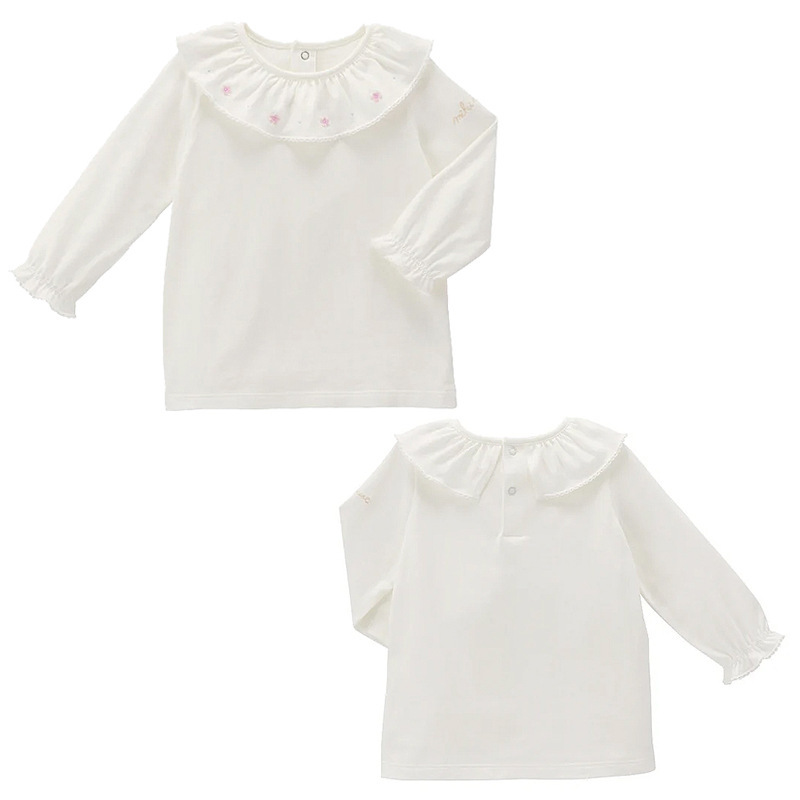 𝐌𝐢𝐤𝐢 𝐇𝐨𝐮𝐬𝐞 花朵刺繡娃娃領長袖上衣