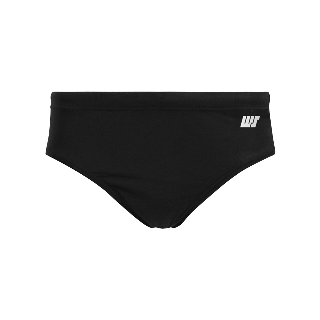 男童基礎訓練三角泳褲 - 黑