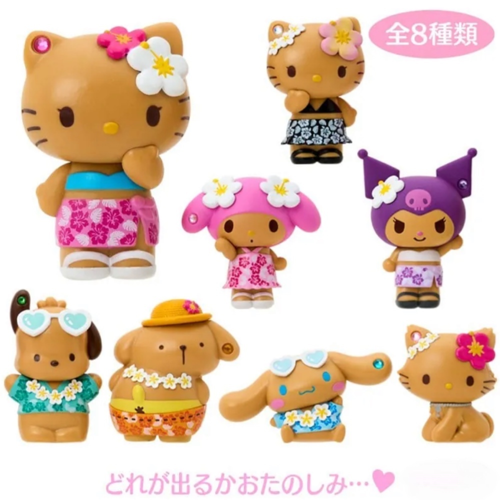 三麗鷗 SANRIO 盲盒 曬黑 夏威夷 泳裝 公仔 日本