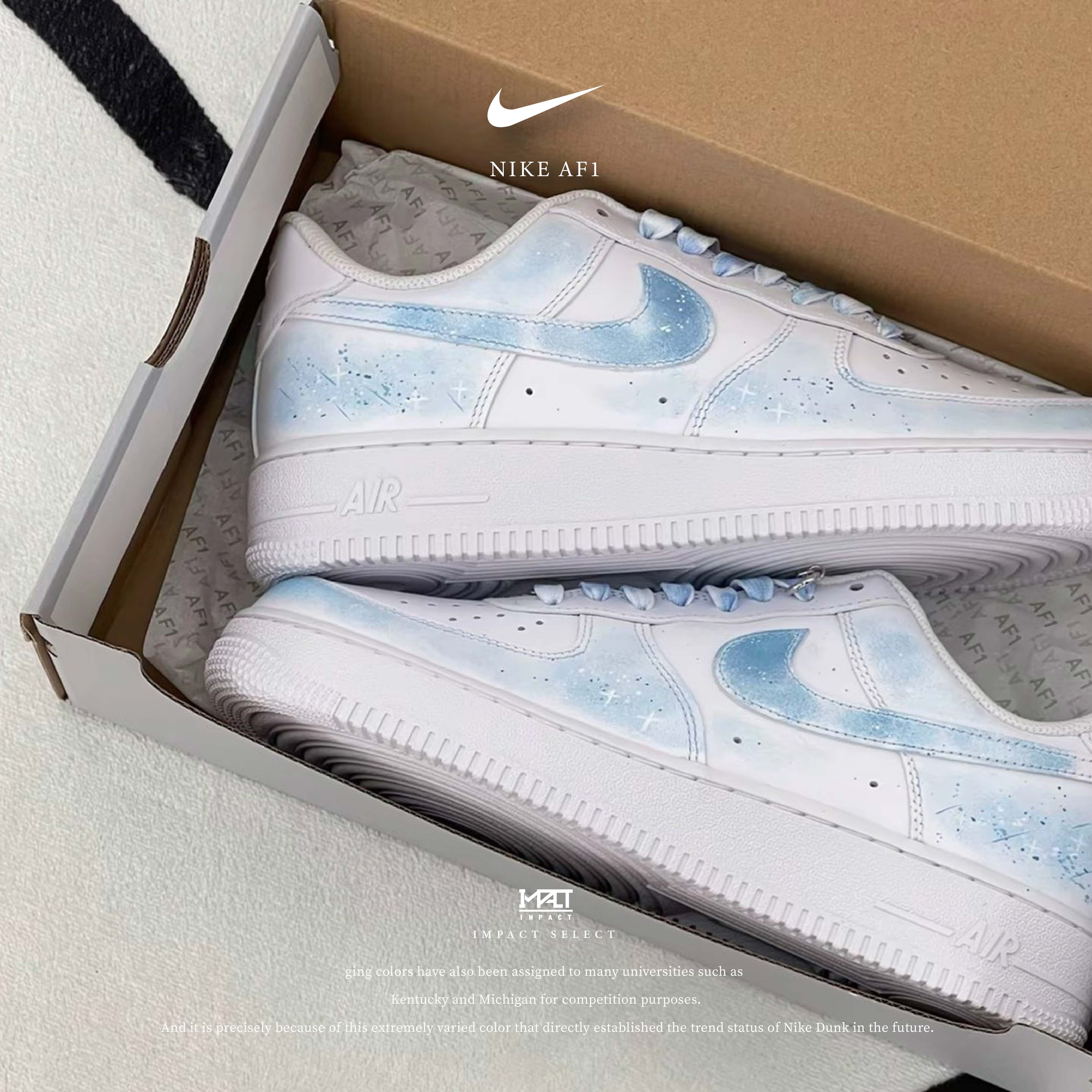 【訂製款】Nike Air Force 1 Low 霧島聽星 蘇打星冰樂 男女同款 情侶鞋