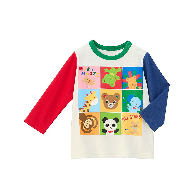 𝐌𝐢𝐤𝐢 𝐇𝐨𝐮𝐬𝐞 九宮格刺繡印花長袖上衣