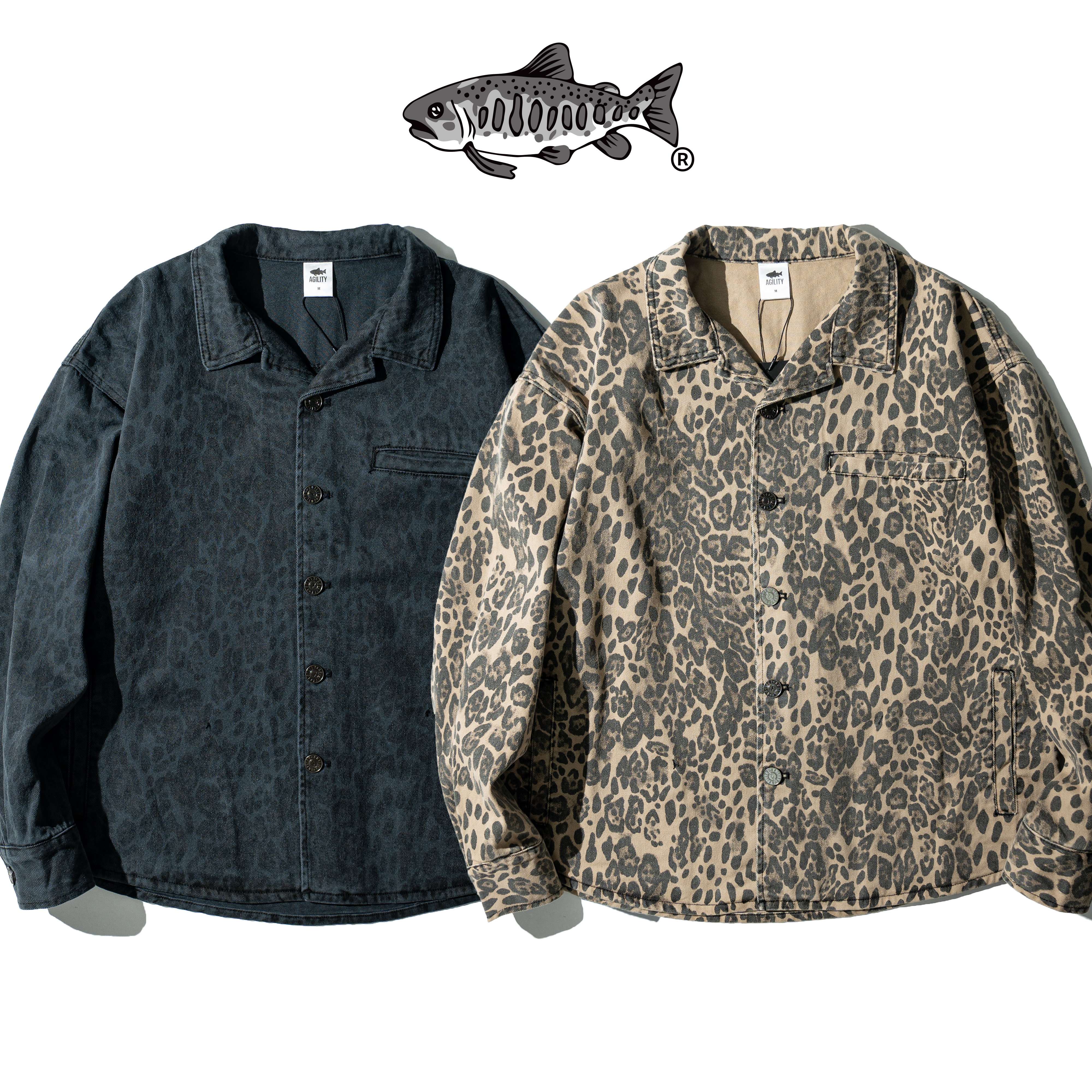 AGILITY Leopard Print Coach Jacket 套裝 豹紋 教練外套 [O-LS01]