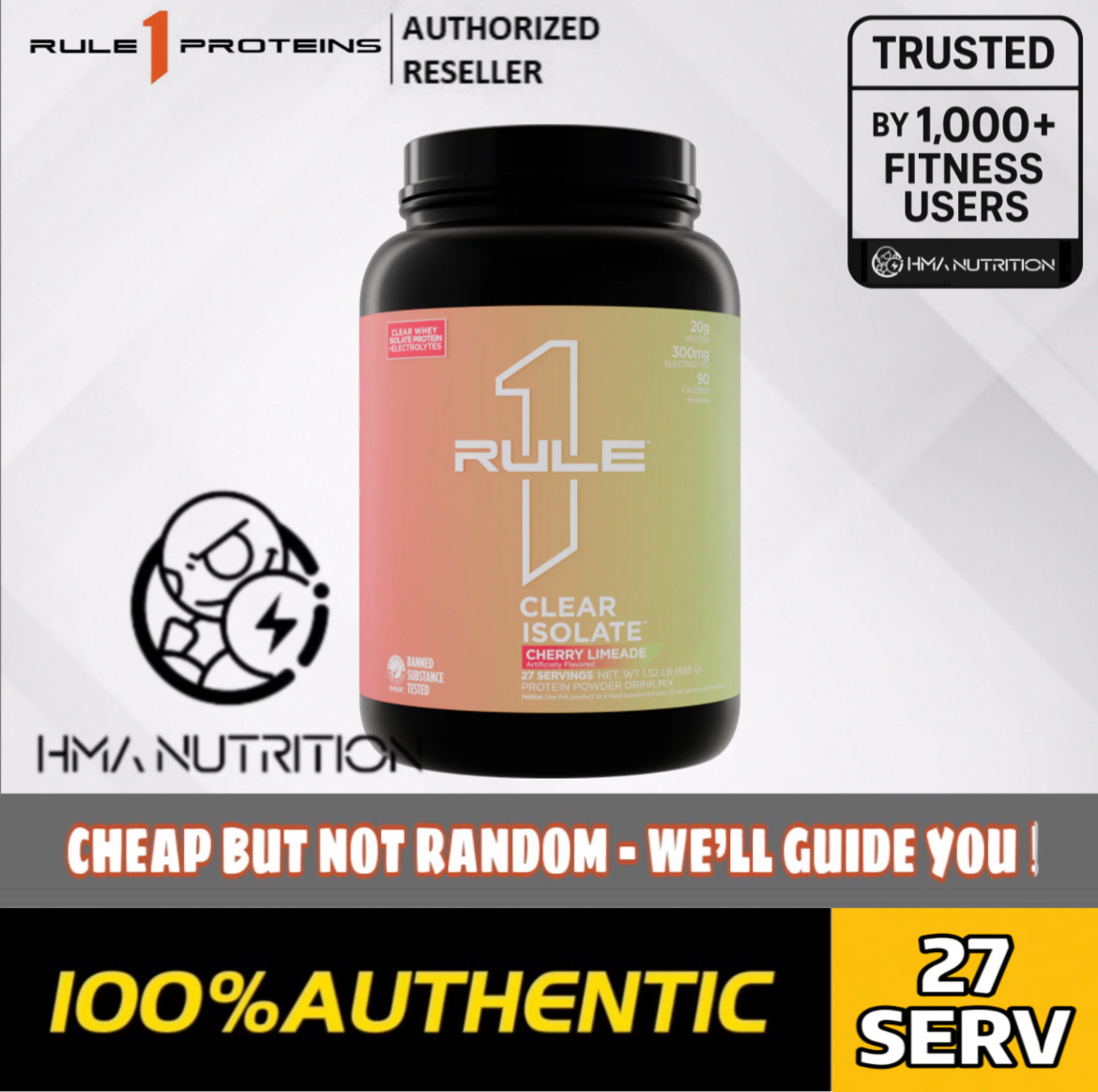 R1 Clear Isolate (27Servings)