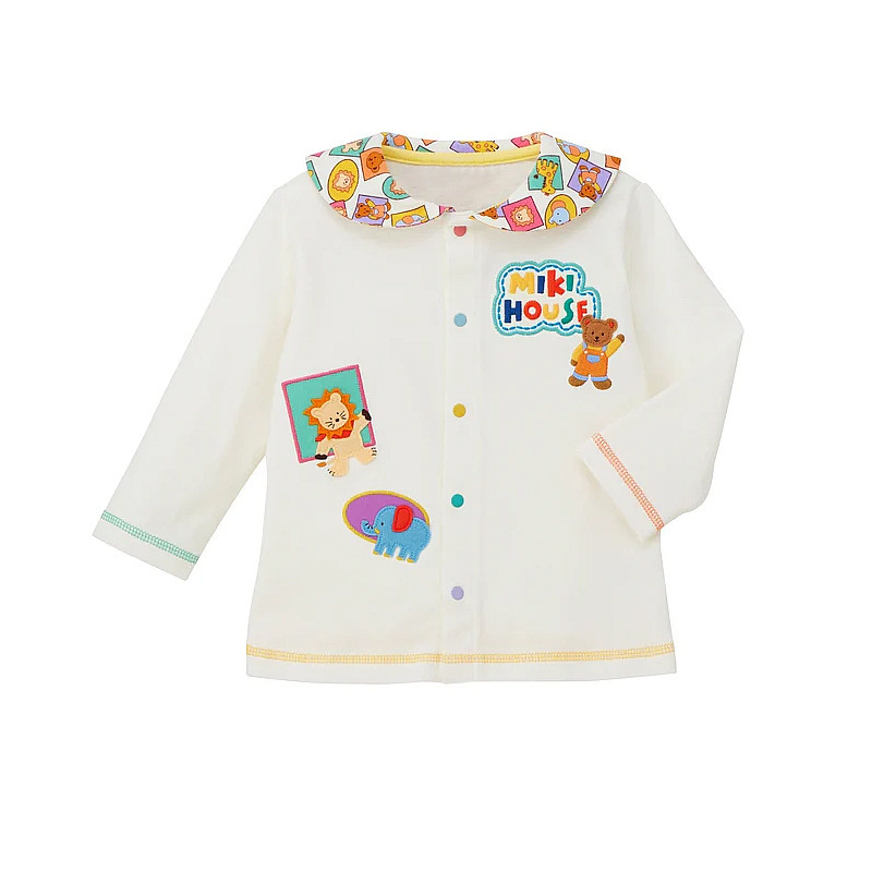 𝐌𝐢𝐤𝐢 𝐇𝐨𝐮𝐬𝐞 小熊刺繡長袖襯衫上衣
