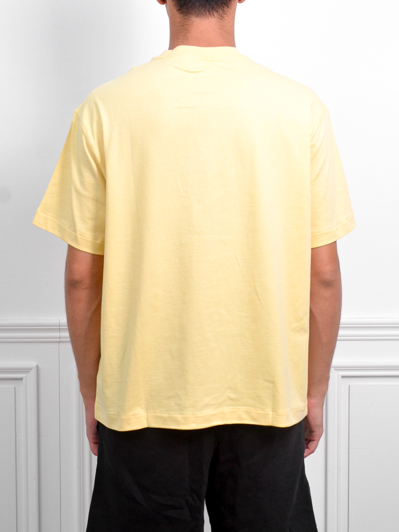 Calvin Klein 蛋黃色酒紅小logo短袖 T-Shirt