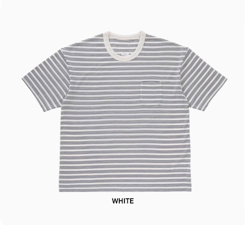 RE-STOCK: VISVIM 2025 A/W JUMBO BORDER TEE S/S (SUPERFINE) *WOOL - PRE ORDER ITEM (預訂中)
