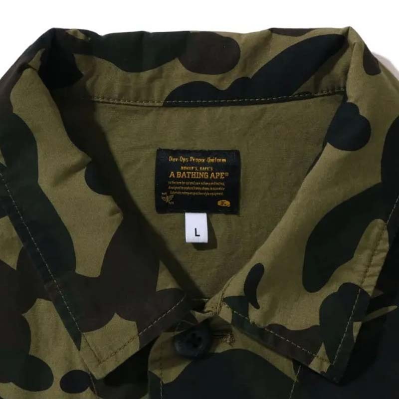 BAPE 1st Camo Military Shirt 綠色 迷彩 長袖襯衫 BAPE-486CM [台灣現貨]
