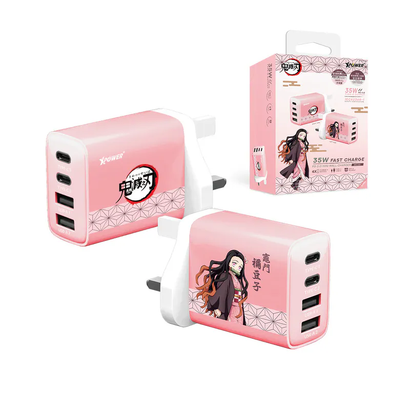 （2026新年限時優惠）XPower x 鬼滅之刃 WC35 35W 4輸出 PD3.0 迷你快充充電器